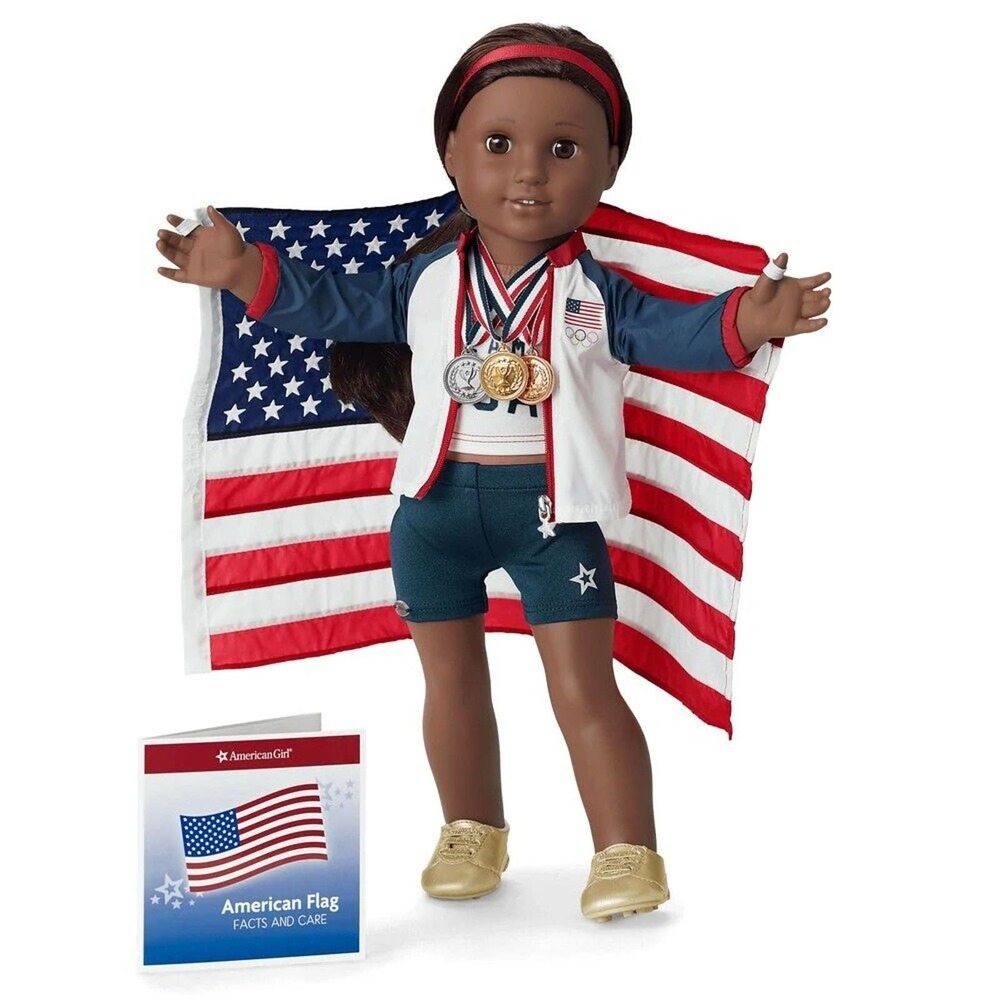 NIB American Girl Truly Me Team USA Olympic Medal Ceremony Set - Limited Edition